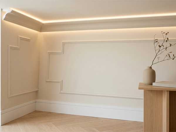 BNANO UK decorative wall moulding, cornice and skirting profile detail